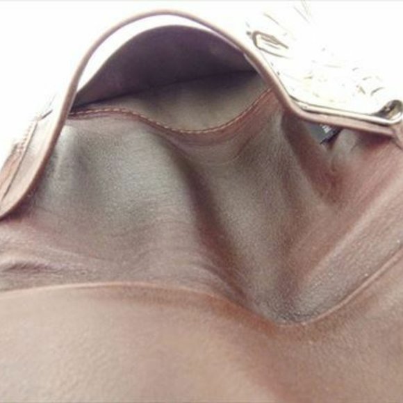 AUTH Prada Key case Key holder Logo Brown Silver leather Mens - Picture 7 of 8